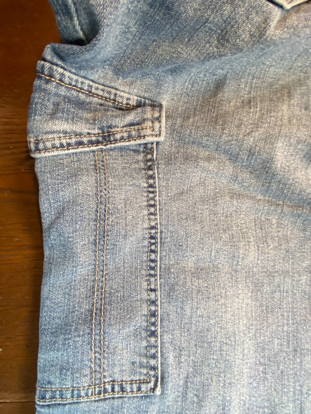 Women's d.jeans Wide Leg 6 Pocket Cargo Jeans Pants Size 12 - Picture 9 of 15